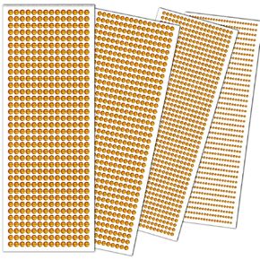 3090 Pcs Face Pearls Stickers White Self-Adhesive Face Gems Stick On Pearl Hair Accessories Glitter Bling Jewels Stickers for Crafts Decoration DIY Scrapbook Embellishments 4 Sizes 3/4/5/6 mm