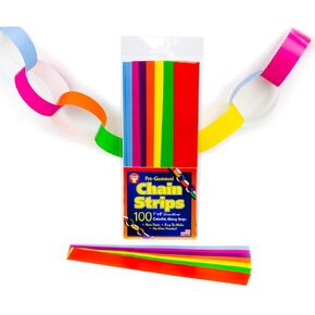 Stick-A-Licks 100 Chain Strips/Pkg-.5"X5" Assorted Colors