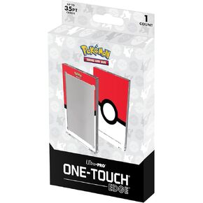 Ultra Pro - Single 35 Pt ONE-TOUCH Edge - Poké Ball Printed Magnetic Card Holder for Pokémon, Pokémon Card Display Case, Trading Card Display Case, TCG Card Storage, Sports Card Holder