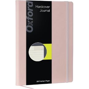 Oxford Journal, Lined Writing Notebook, Writer's Journal, Classic Notebook for School or Office, 192 Pages, 7.5" x 9.5", Hardcover, Black (75506)