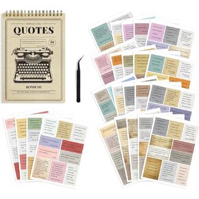 Scrapbook Supplies, 40 Sheets 2370 Pcs Word Quote Stickers Scrapbooking Supplies, Junk Journal Supplies for Scrapbook Junk Journal Bullet Journal DIY Craft Card Making