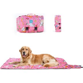 Dog Bed for Large Dogs, Lightweight Portable Camping Travel Pet Bed Durable Kennel and Travel Crate Ready. Easy to Clean, Compact with Adjustable Shoulder Straps.