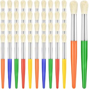 Paint Brushes, Anezus 50 Pcs Kids Paint Brushes Bulk Toddler Paint Brushes Set with Big Round Paint Brush and Large Flat Paint Brushes for Preschool Children Painting Party Supplies