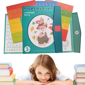 Magnetic Fraction Educational Puzzle, Magnetic Fraction Tiles & Fraction Circles, Manipulatives Educational for Elementary School, Score Disk Demonstrator, Math Fractions Manipulatives Educational