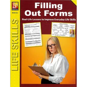 Remedia Publications REM435 Practical Practice Reading Book Series: Filling Out Forms, 0.5" Height, 8.5" Wide, 11" Length
