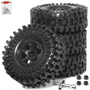 مجموعة إطارات Redspider 1.9 Beadlock Wheels (4pcs) ， إطارات لجميع استخدامات التضاريس ， 1.9 تحتوي الإطارات على قبضة قوية للغاية ， 1.9 عجلات وإطارات محورية SCX10 90046 UTB18 TRX4 SCX10