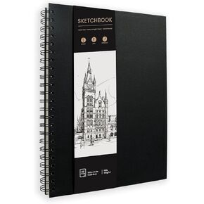 Sketch Book 9" x 12", Spiral Sketchbook Hardcover 50 Sheets 98lb/160GSM, Acid Free Art Sketchbook for Drawing Mixed Media, Sketch Pad Art Paper for Adults Kids Beginners Artists (9x12 Inch)