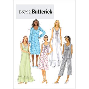 Butterick Patterns B5792 Misses' Top Sewing Pattern, Gown and Pants, Size Y (XSM-SML-MED)