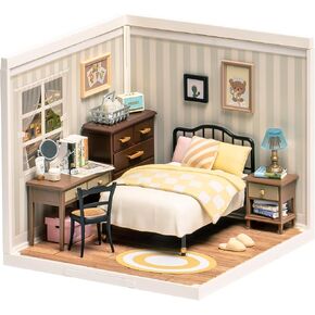 Super Creator-Mini Blocks Model Building Set for Adults, Miniature Plastic House Kit Super Store-Building Blocks Toys for Teens 8-12, DIY Crafts/Hobbies for Teens&Adults (Sweet Dream Bedroom)