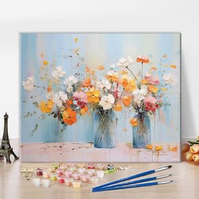 الطلاء Tumovo بأرقام للبالغين والأطفال المبتدئين ، والفتيات DIY الطلاء بأرقام أرقام على قماش مع فرش وصبغ الأكريليك دون إطار ديكور جدار المنزل هدية 16 × 20 بوصة in Kuwait