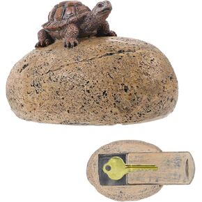 Rock Key Hider Outdoor Hide a Spare Key Outside Waterproof Fake Rock Key Hider Decoration Spare Key Hider Safe Secret Storage Box for Garden Geocaching in Plain Sight (Style D)