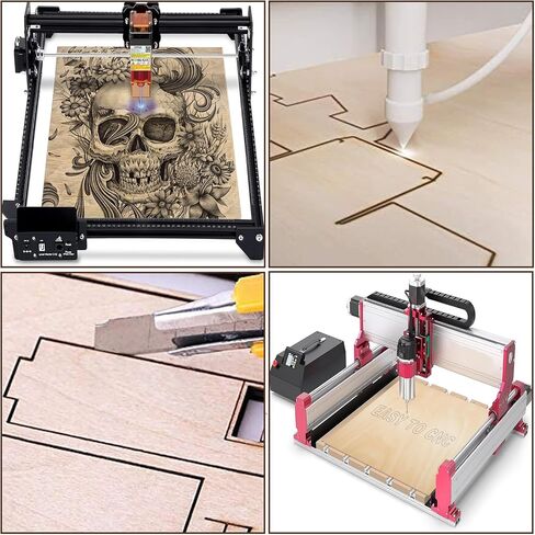 Unfinished Wood Pieces,25Pcs Basswood Sheets 1/16,Thin Plywood Wood Sheets for Crafts,Perfect for DIY Projects, Painting, Drawing, Laser, Wood Engraving, Wood Burning and CNC Cutting(150x100x1.5mm) in Kuwait