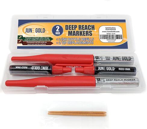 June Gold 2 Black Deep Reach Marker Ink Refill Bottles, 2.5g of Ink Per Dropper in Kuwait