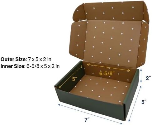 7x5x2 Set of 4 Shipping Mailing Boxes Anti-scratch Coating Small Cardboard Corrugated Box Waterproof coating for Gifts Jewerly Cosmetics Electronics Luxury box Green in Saudi Arabia
