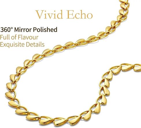 قلادة على شكل قلب من Vivid Echo، مطلية بالنحاس مع ذهب عيار 18 قيراط، قلادة أنيقة للحفلات، مجموعة مجوهرات راقية in Saudi Arabia