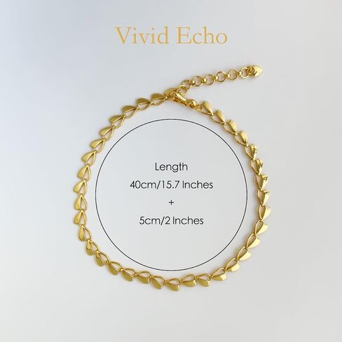 قلادة على شكل قلب من Vivid Echo، مطلية بالنحاس مع ذهب عيار 18 قيراط، قلادة أنيقة للحفلات، مجموعة مجوهرات راقية in Saudi Arabia