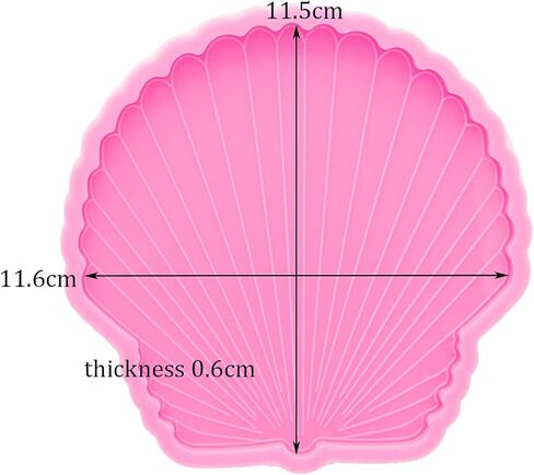2Pcs Coaster Resin Molds, 4.5'' Seashell & 5.7'' Starfish Coaster Molds Silicone Molds for Resin Epoxy Resin Casting Molds Resin Crafts Mold DIY Agate Coaster, Cup Mats, Bowl Mat, Home Decoration in Saudi Arabia