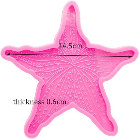 2Pcs Coaster Resin Molds, 4.5'' Seashell & 5.7'' Starfish Coaster Molds Silicone Molds for Resin Epoxy Resin Casting Molds Resin Crafts Mold DIY Agate Coaster, Cup Mats, Bowl Mat, Home Decoration in Saudi Arabia