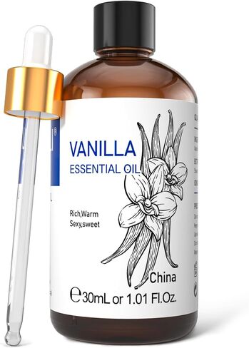 HIQILI 1 Fl Oz Vanilla Essential Oil, Undiluted Natural Strong Fragrance Add in Skin Perfume, Unscented Lotion, Candle Soap Making Scent, Relax at Home with Diffuse Warm Sweet Aroma in Saudi Arabia