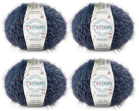 Wooly Yarn for Knitting, Desing for Scarves, Cozy Blankets, Natural Merino Wool Blend with Softness, Quality,Durability for Handmade Projects, Fine(2)/1.76 Oz(50gr)/164 Yd(150m)(11942 - Candy Pink) in Saudi Arabia