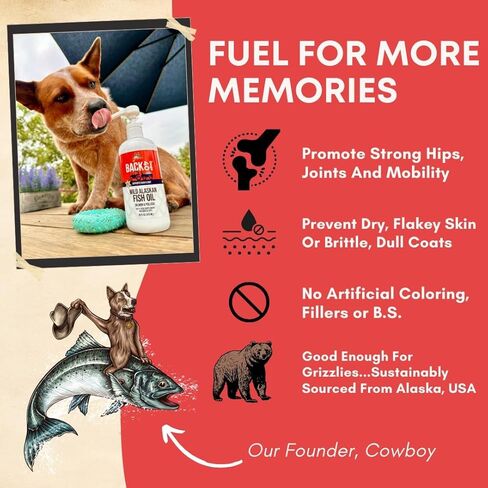 زيت السمك البري في ألاسكا للكلاب ، والبشرة والمعطف ملحق للكلاب والقطط ، أوميغا-3 سمك السلمون الغني وزيت بولوك ، وزيت سمك السلمون الكلب EPA و DHA للدماغ ، والقلب ، والمفاصل 16 أوقية (473 مل) in Kuwait
