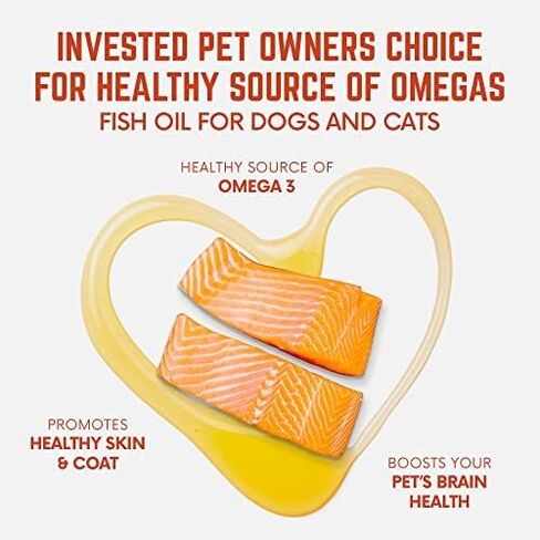 زيت السمك البري في ألاسكا للكلاب ، والبشرة والمعطف ملحق للكلاب والقطط ، أوميغا-3 سمك السلمون الغني وزيت بولوك ، وزيت سمك السلمون الكلب EPA و DHA للدماغ ، والقلب ، والمفاصل 16 أوقية (473 مل) in Kuwait