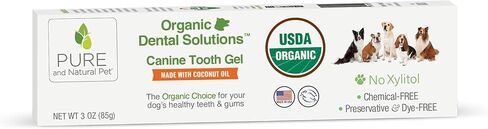 Pure and Natural Pet Organic Dental Solutions USDA Certified Organic Plaque & Tartar Fighting Gel (Clean Mint) 2 oz. in Saudi Arabia