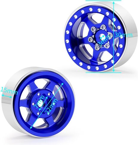 4pcs 1.0 Weadlock Wheel 30mm لـ SCX24 المحوري Gladiator Deadbolt Bronco C10 JLU 1/24 RC Crawlers ترقية (أسود) in Kuwait