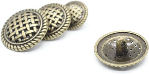 Weave Gold Metal Shank Buttons - 12 Pcs - 3 Size Options - Luxury Weave Metal Shank Buttons for Men Women Blazer Coat Uniform Shirt Suit and Jacket Sewing Craft DIY WE5233… in Saudi Arabia