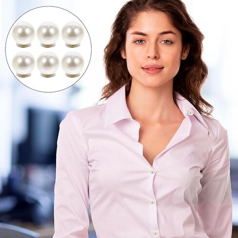 دبابيس زر OperItacx 100pcs ، لا توجد دبابيس أزرار خياطة لؤلؤة ، أزرار فورية لزجاج القميص تريكو الملابس in Kuwait