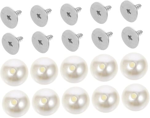 دبابيس زر OperItacx 100pcs ، لا توجد دبابيس أزرار خياطة لؤلؤة ، أزرار فورية لزجاج القميص تريكو الملابس in Kuwait