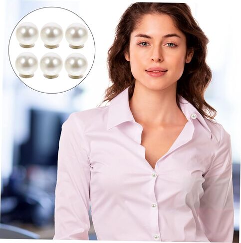 دبابيس زر OperItacx 100pcs ، لا توجد دبابيس أزرار خياطة لؤلؤة ، أزرار فورية لزجاج القميص تريكو الملابس in Kuwait