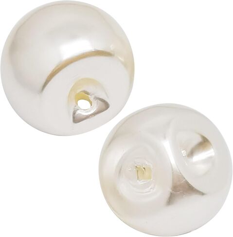 Beige Round Plastic Pearl Buttons with Hole,100pcs 8mm Faux Pearl with Holes Round Loose Imitated Beads for for Jewelry Making DIY Handmade Crafts in Saudi Arabia