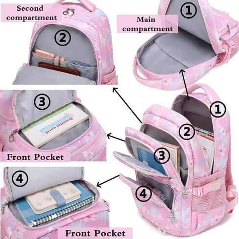 Leaper Stylish Floral Travel Backpack for Women Laptop Backpack Water-Resistant Bookbags College Bags Fits 15.6 Inch Laptop Purple in Kuwait