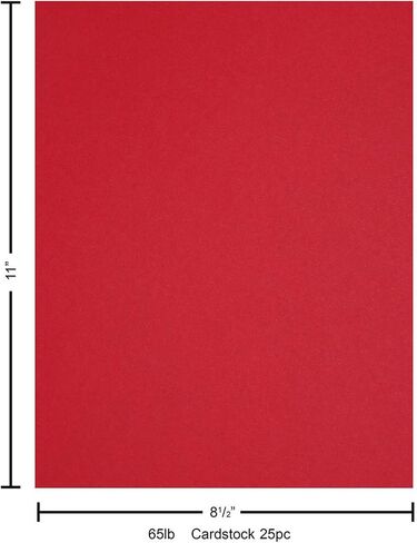 Accent Design Paper Accents Smooth Cardstock 8.5" x 11" Red Devil, 65lb Colored cardstock Paper for Card Making, Scrapbooking, Printing, Quilling and Crafts, 25 Piece Pack in Saudi Arabia
