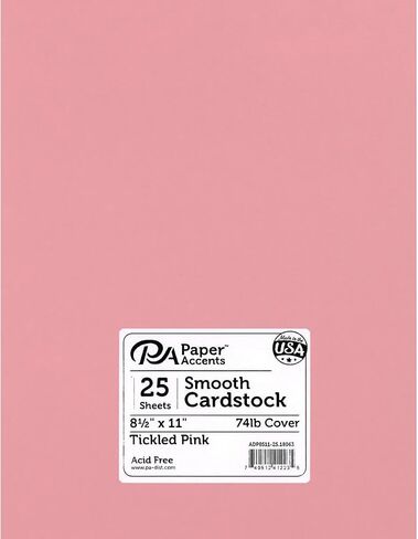 Accent Design Paper Accents Smooth Cardstock 8.5" x 11" Red Devil, 65lb Colored cardstock Paper for Card Making, Scrapbooking, Printing, Quilling and Crafts, 25 Piece Pack in Saudi Arabia
