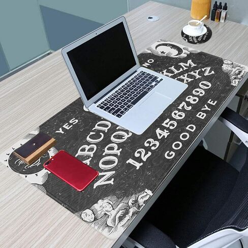 Large Gaming Mouse Pad, Long Extended XL Ergonomic Mousepad Desk Pad, Large Rubber Mice Pads Stitched Edges, 31.5'' X 11.8'+ Cup Coaster, Ouija Board Witch in Kuwait