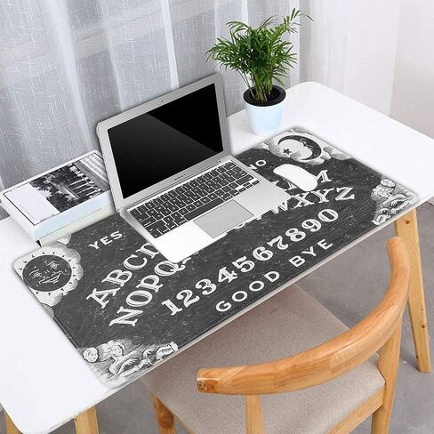 Large Gaming Mouse Pad, Long Extended XL Ergonomic Mousepad Desk Pad, Large Rubber Mice Pads Stitched Edges, 31.5'' X 11.8'+ Cup Coaster, Ouija Board Witch in Kuwait