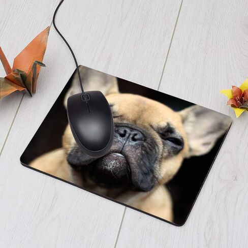 Bulldog Gaming Mousepad مضحكا بولدوغ فرنسي الوجه حصيرة الماوس الماوس لجهاز الكمبيوتر المكتبي المكتب Office 9.5 × 7.9 بوصة مطاطية غير انزلاق in Kuwait