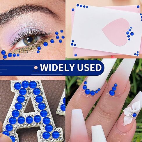 3090 PCS Face Pearls ملصقات أبيض ملصقات الوجه ذاتي الالتصاق على ملحقات الشعر اللؤلؤ بريق بلينغ المجوهر in Kuwait