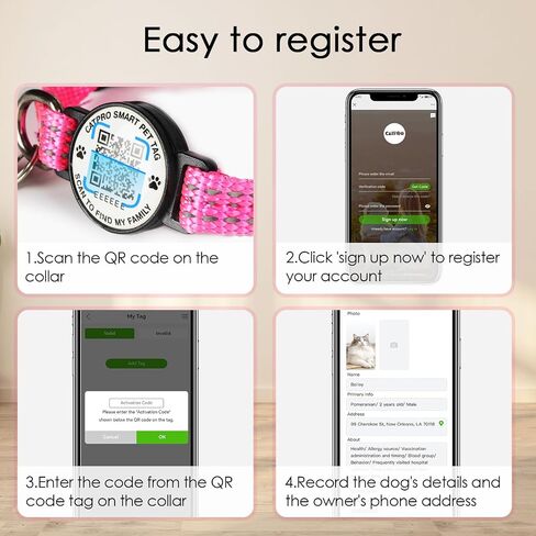 ذكية رمز QR PET ID طوق CAT TAG ، نايلون عاكس مع جرس ، انفصال آمن ، مريح ، متين-مناسب للقطط السماوية-S in Saudi Arabia