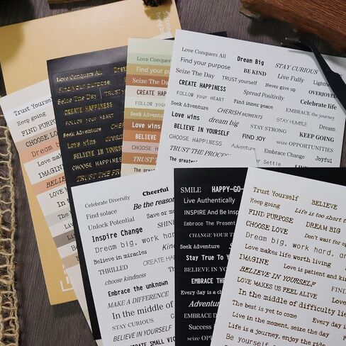 50 Sheets Alphabet Sticker Book, Letter Number Stickers for Junk Journal Supplies Scrapbook Supplies Water Bottle Laptop DIY Crafts in Kuwait