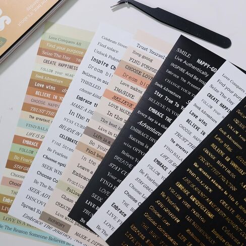50 Sheets Alphabet Sticker Book, Letter Number Stickers for Junk Journal Supplies Scrapbook Supplies Water Bottle Laptop DIY Crafts in Kuwait