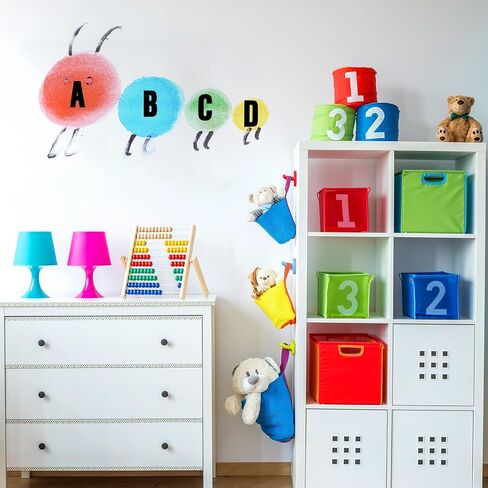 12 Sheets Alphabet Stickers, Black Self Adhesive Vinyl Letter Stickers Aesthetic, Waterproof Letter Sticker for Water Bottles, Door, Car, Scrapbooking, Poster, Cup in Kuwait