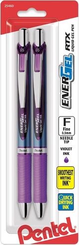 Pentel Energel RTX قلم الحبر الهلام القابل للسحب ، (0.5 مم) ، طرف إبرة ، نقطة دقيقة ، أخضر ، حزمة 2 (BLN75BP2D) in Saudi Arabia