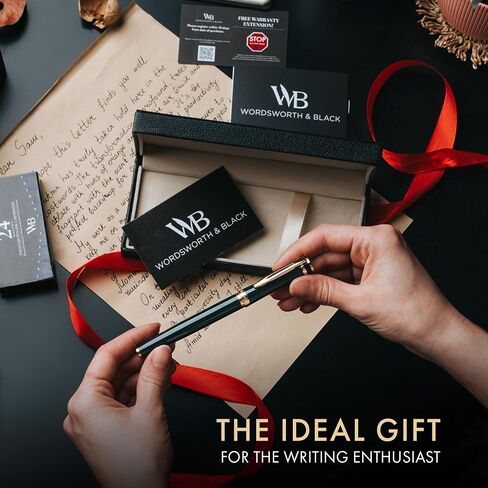 مجموعة من Wordsworth & Black Fountain Pen ، NIB المتوسطة ، تشمل 24 خراطيش حبر ومحول إعادة ملء الحبر ، قضية الهدايا ، اليومية ، الخط ، أقلام الكتابة السلس [الساخنة الوردي] ، مثالية للرجال والنساء in Kuwait