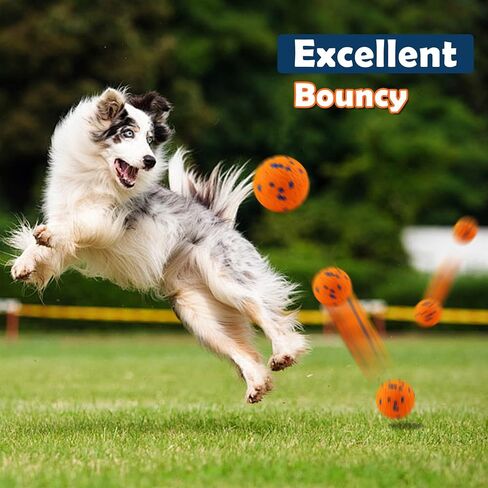2 Pack Dog Balls Indestructible Tennis Balls for Dogs Durable Bouncy Dog Toy Balls for Aggressive Chewers Interactive Dog Toys for Water Toy Fetch Balls (Yellow,Blue) in Saudi Arabia