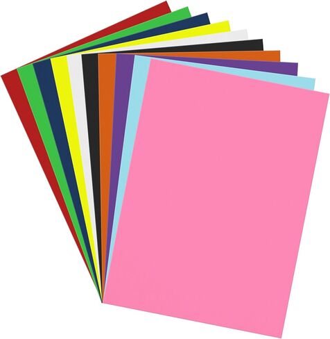 50pcs ملصق الملصق الملون 11x17 ، 10 ألوان متنوعة 230 جرام ملصق السُمك ، الورق المنجم ， للفنون المدرسية والحرف اليدوية ، والعلامات ، والملصقات الصغيرة ، والإعلانات ، وفن DIY ، والمعارض ، والمزيد in Kuwait