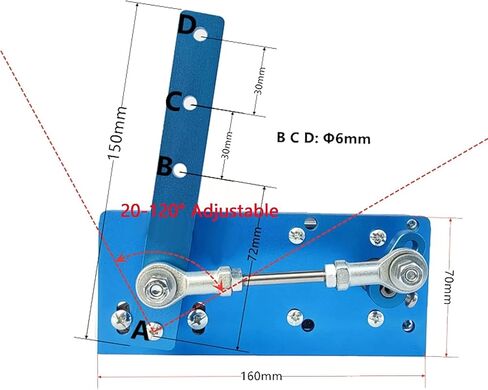 DIY المتبادل المحرك الأرجوحة ، زاوية التأرجح 20-120 درجة السرعة القابلة للتعديل 90 دورة في الدقيقة مع منظم السرعة والتحكم عن بعد in Kuwait