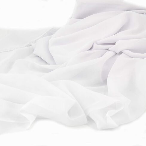 Chiffon Fabric Polyestser Sheer for Bridal Decoration 59“(1 Yard,Black) in Kuwait